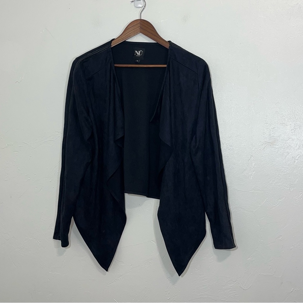 Nu Denmark Black Waterfall Open Front Jacket Wome… - image 8